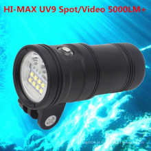Mergulho Mergulho LED Wide Angle Video Camera Dive Light Underwater 150M